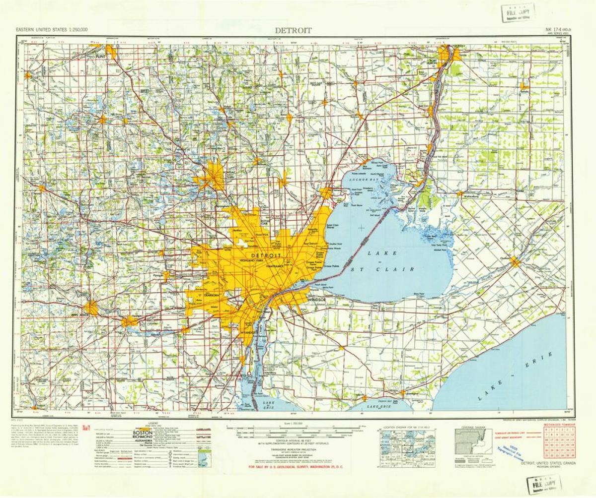 Detroitas, jav žemėlapio