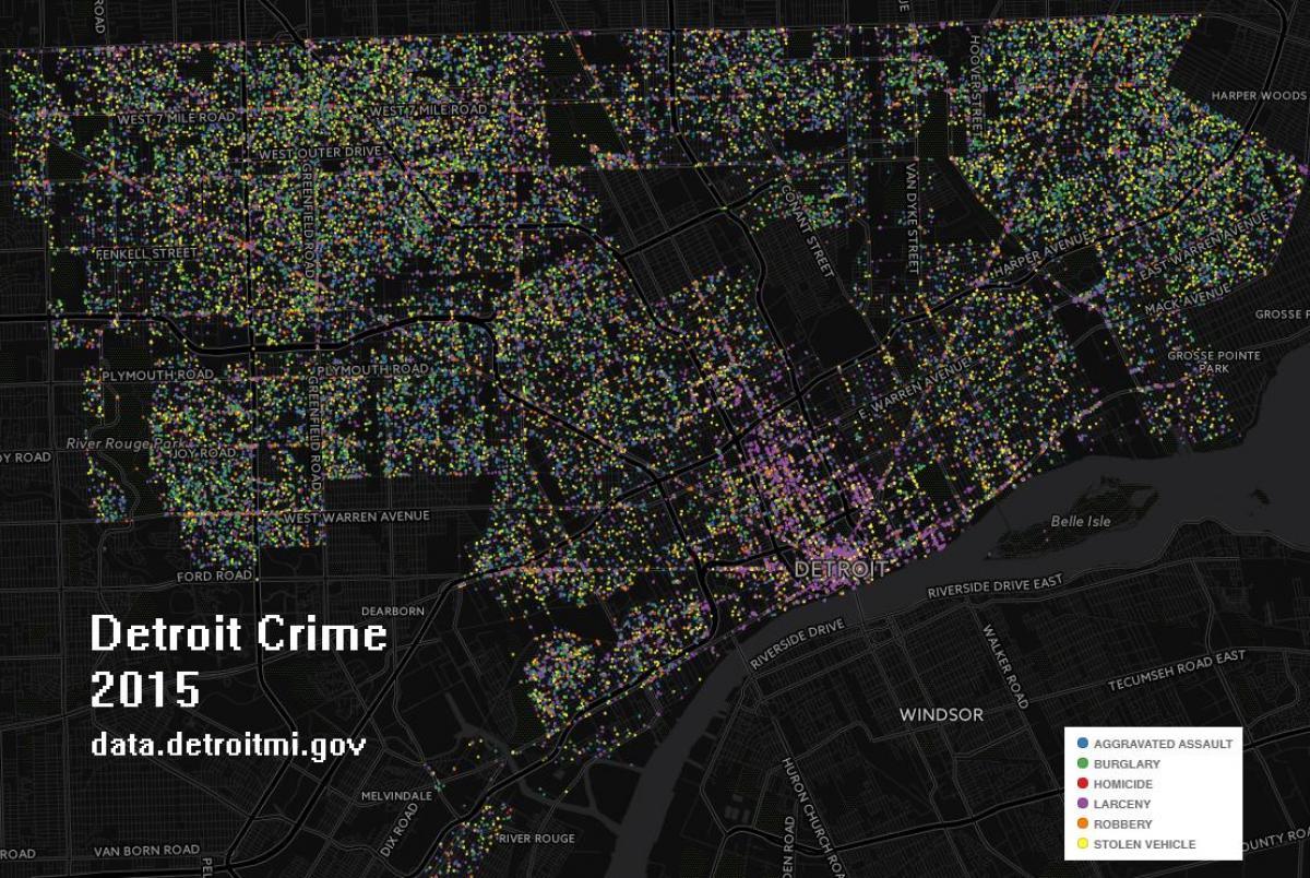 Detroit nusikaltimų žemėlapis