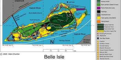 Žemėlapis Belle Isle Detroit