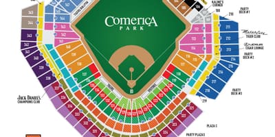Žemėlapis comerica parkas