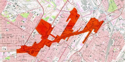 Žemėlapis Detroit druskų kasyklos