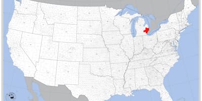 Detroit vieta žemėlapyje