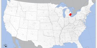 Detroit vieta žemėlapyje