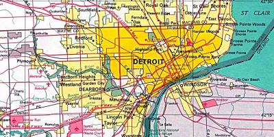 Žemėlapis Detroit