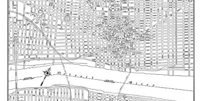 Detroito Miesto gatvių žemėlapis