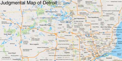 Vertinimais žemėlapis Detroit